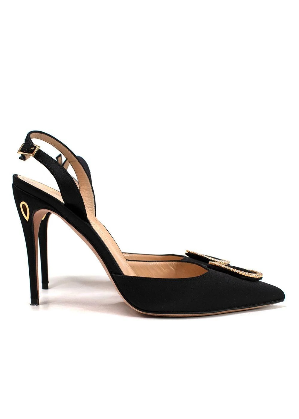 Jennifer Chamandi — Jennifer Chamandi Buckle Slingback — Designer Shoe — resale