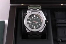 Audemars Piguet — Audemars Piguet Royal Oak Offshore Diver Green Rubber 42mm Box/Card 15720ST — Watch — resale