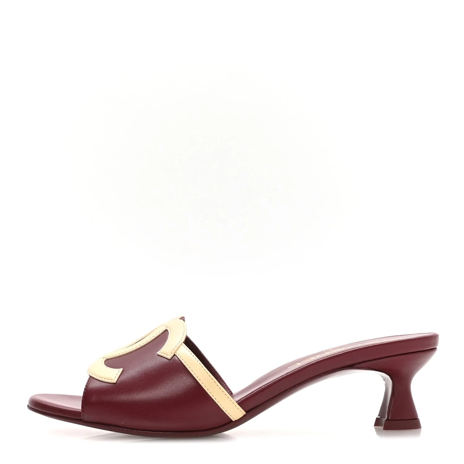 Chanel — CC Cutout Mules 38.5 — Designer Shoe — resale