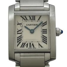 Cartier — Cartier Tank Fran Aise SM W51008Q3 White SS Quartz From Japan — Watch — resale