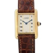 Cartier — Cartier Tank Must W1003053 SV925 / Leather 28mm Ivory Dial Quartz #TZW481 — Watch — resale