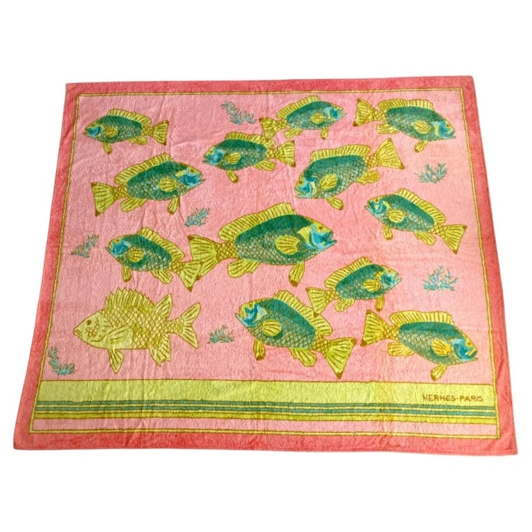 Hermès — Hermes Double Bali Fishes Terry Beach Towel — Designer Shoe — resale