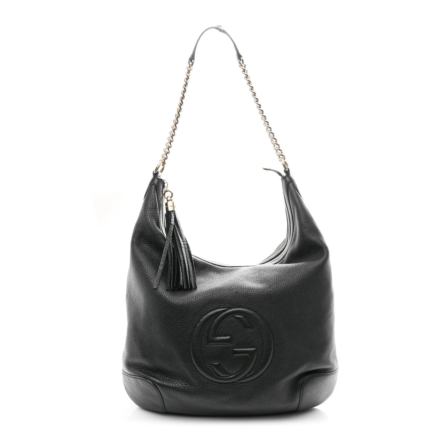 Gucci — Pebbled Medium Soho Chain Hobo — Handbag — resale
