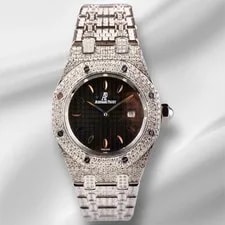 Audemars Piguet — Audemars Piguet Lady Royal Oak 33mm Iced 13ct Diamonds Black Dial 67620ST — Watch — resale