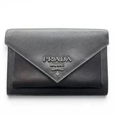 Prada — Prada Monochrome Crossbody 1BP020 Logo Pochette IC Chip Auth — Handbag — resale