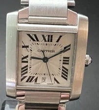 Cartier — Cartier Tank Francais 2302 Auto 28mm Serviced 16 Links Steel — Watch — resale