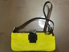 Fendi — Fendi Logo Beads Mamma Baguette Crossbody — Handbag — resale