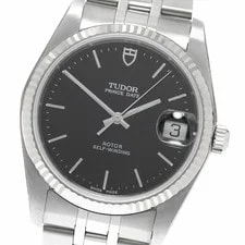 Tudor — Tudor 74034 Prince Date White Gold Bezel Automatic Black Dial SS F/S — Watch — resale