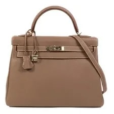 Hermès — Hermes PHW Kelly 32 2 Way Etoupe — Handbag — resale