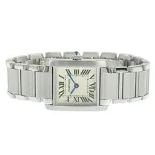 Cartier — Cartier Tank Fran Aise SM W51008Q3 White Quartz 40802162629 A la Mod — Watch — resale