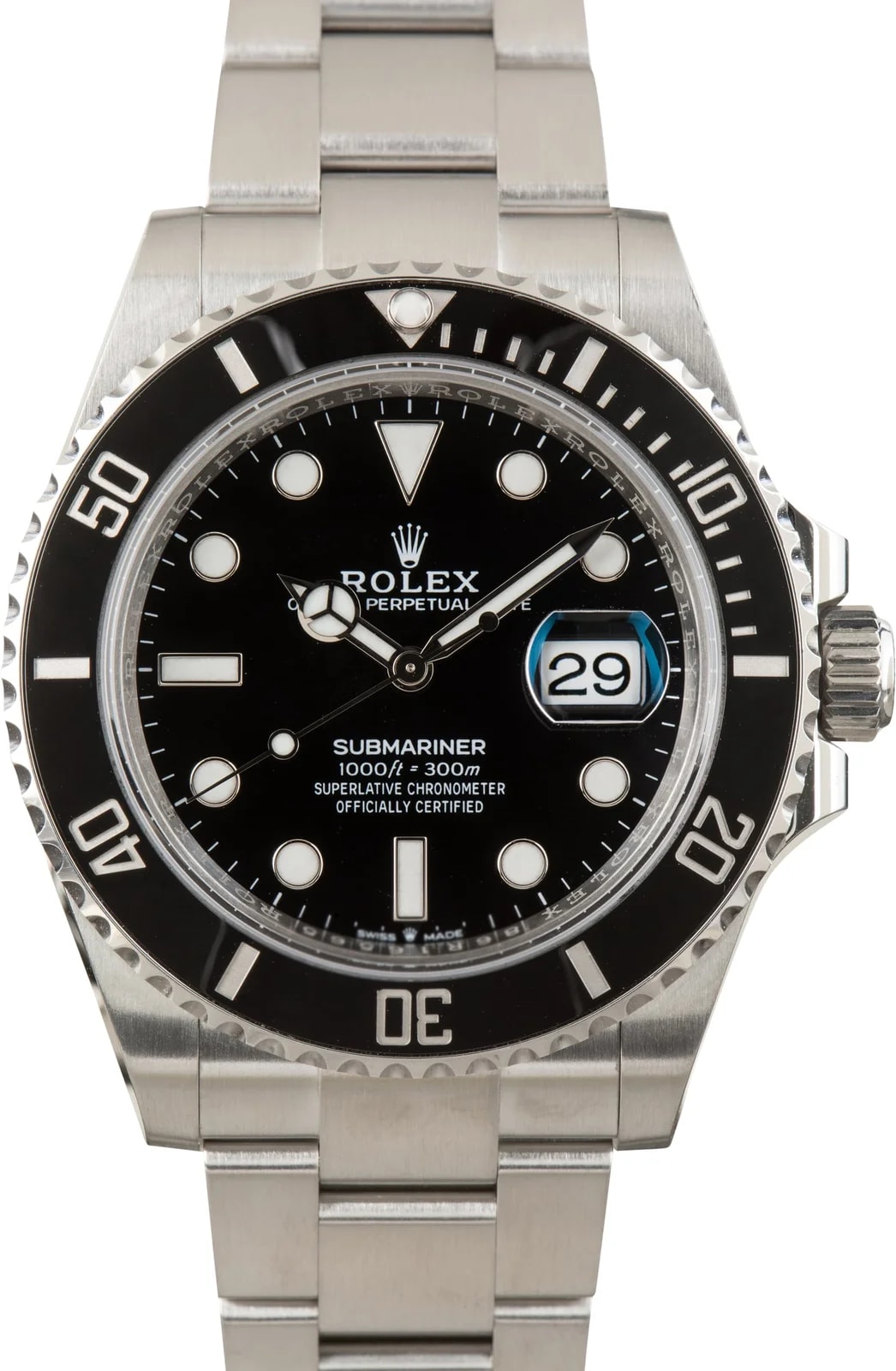 Rolex — Steel Rolex Submariner Black Chromalight Dial Ref 126610LN — Watch — resale