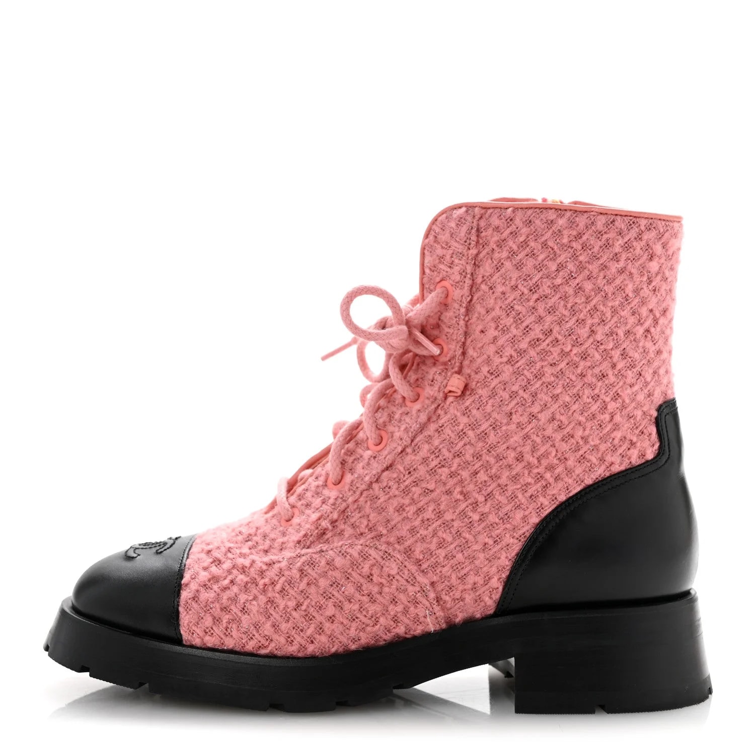 Chanel — Chain Lace Up Combat 38.5 — Designer Shoe — resale