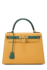 Hermès — Hermès D'or & Menthe Horseshoe Kelly Sellier 28 — Handbag — resale