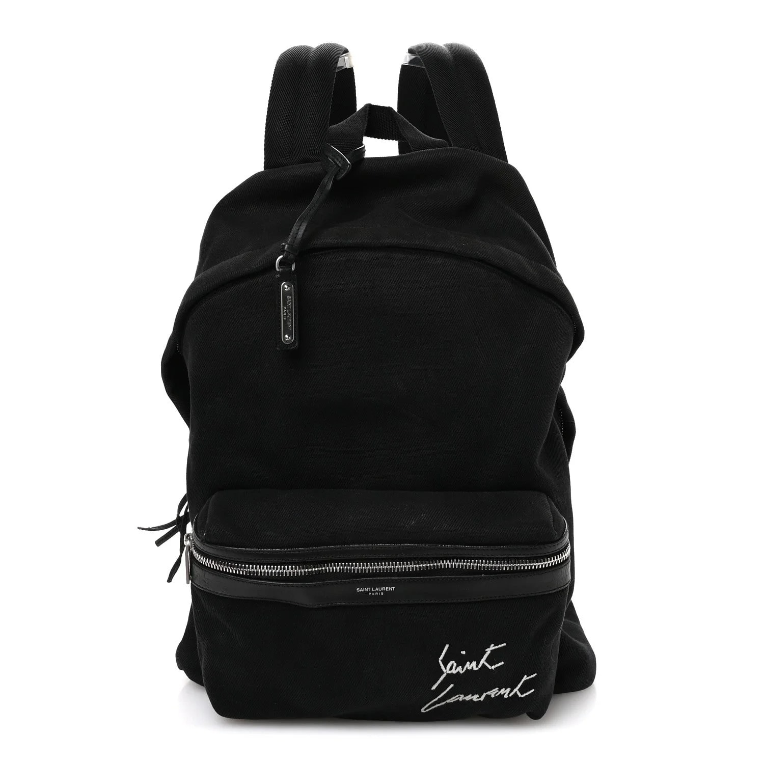 Saint Laurent — Signature Embroidered City Backpack — Handbag — resale