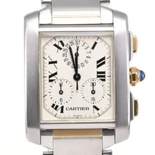 Cartier — Cartier Tank Francaise LM W51004Q4 Date Ivory Dial Quartz G#147289 — Watch — resale