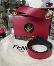 Fendi — Fendi 1974 Embossed Kan I Fragola Maya — Handbag — resale