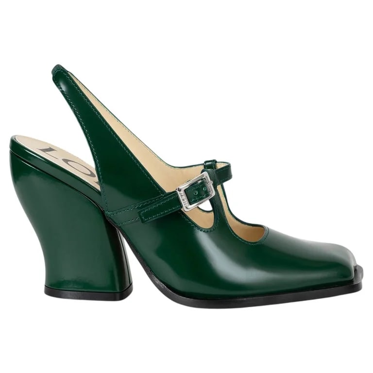 Loewe — Loewe Dark 2024 Onda Mary Jane Slingbacks 39 — Designer Shoe — resale
