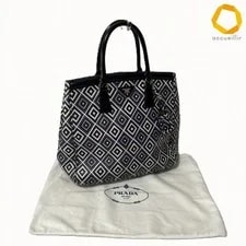 Prada — Anb Prada BN2404 Allover Pattern Triangle Pl — Handbag — resale