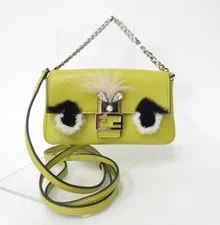 Fendi — Fendi Bugs Monster Baguette Micro Fur Chain Mini I — Handbag — resale
