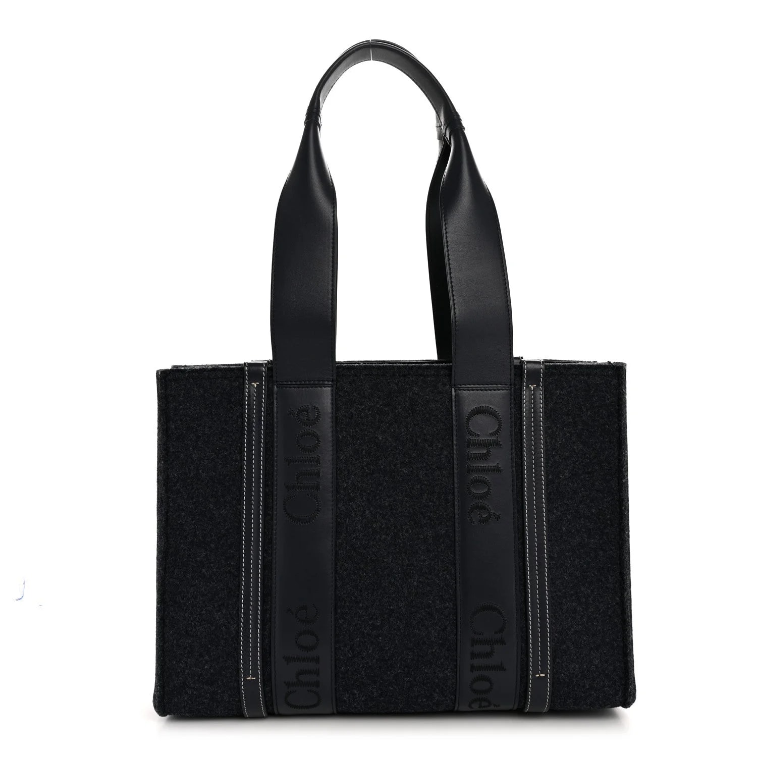 Chloé — Felt Shiny Medium Woody Ribbon Obscure — Handbag — resale