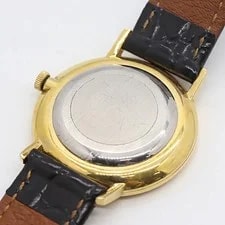 IWC — IWC Quartz With White Dial Gold and White Strap Black Leather Strap — Watch — resale