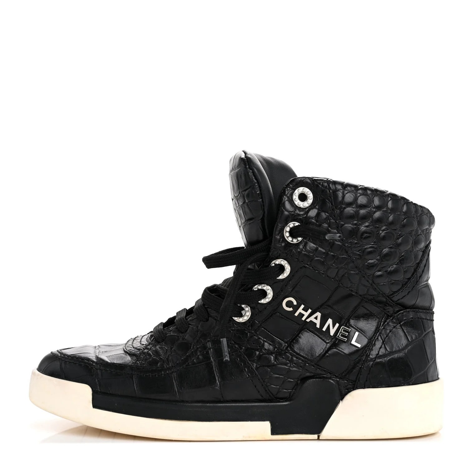 Chanel — Embossed Cocodile High Top 36.5 — Sneaker — resale