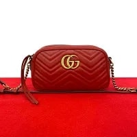 Gucci — Gucci GG Marmont Quilted Chain Sacoche — Handbag — resale