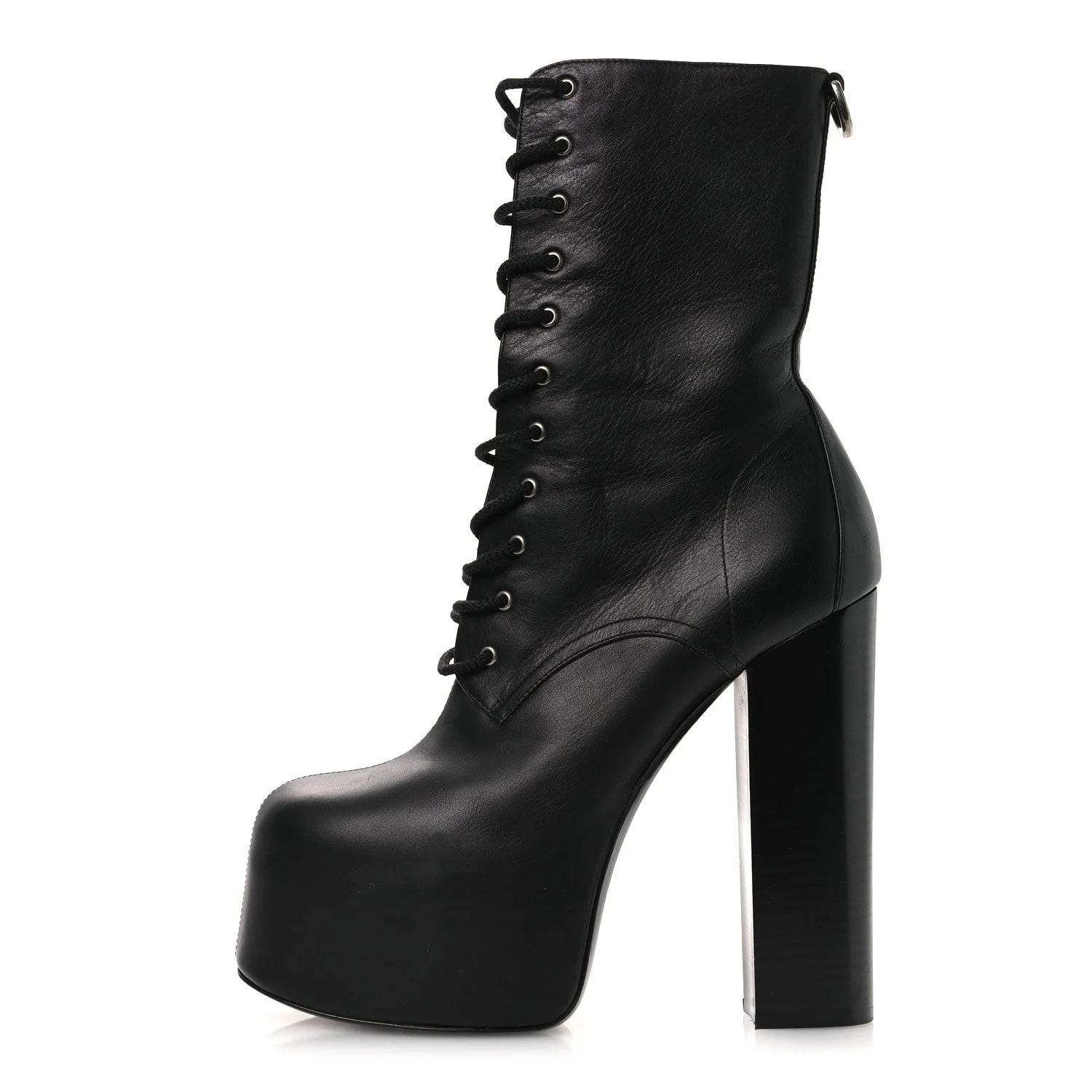 Saint Laurent — Mina Lace Up Platform 40 — Designer Shoe — resale