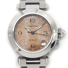 Cartier — Cartier Pasha C W31024M7 Guilloche Salmon Pink Dial SS Automatic — Watch — resale