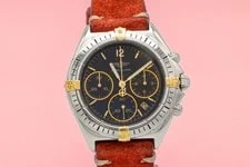 Breitling — Breitling Chronomat 36 Black Dial on Leather 80350 Papers 2000 — Watch — resale