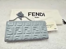 Fendi — Fendi Embossed Baguette Continental Wallet With Chain — Handbag — resale