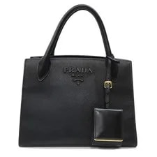 Prada — Prada 2WAY 1BA156 Monochrome With Dust Strap #KN758 — Handbag — resale