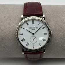 Patek Philippe — Patek Philippe Calatrava 18k White Gold White Dial Hand-Wind 5119G-001 — Watch — resale
