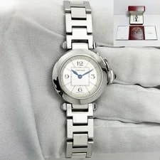 Cartier — Cartier Pasha 2973 Quartz 27MM Silver Dial Stainless Steel Box Papers — Watch — resale