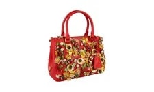 Prada — Prada Floral Applique Galleria Hand Made — Handbag — resale