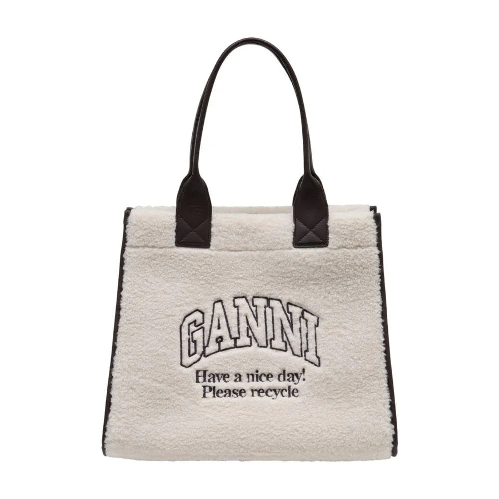Ganni — Ganni -Textured Embroidered — Synthetic — Handbag — resale