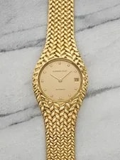 Audemars Piguet — 1990s Audemars Piguet Cobra 5403 Yellow Gold Auto Champagne Diamond 35mm — Watch — resale