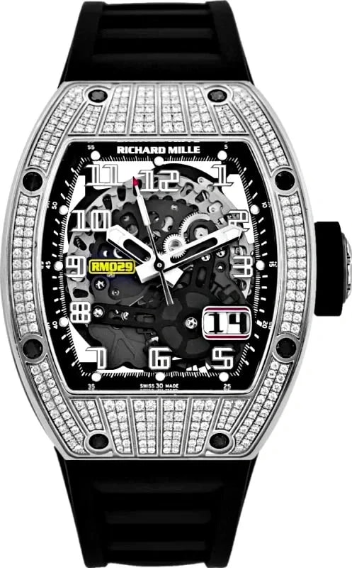 Worldofluxuryus — Richard Mille RM 029 WG 18K White Gold & Diamonds — Watch — resale
