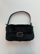 Fendi — Fendi Rabbit Fur Baguette Trim — Handbag — resale