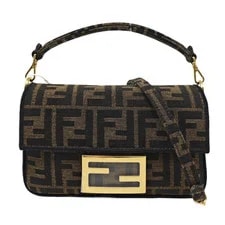 Fendi — Fendi Baguette Buckle Logo Pattern Fabric Mini #PQI9 — Handbag — resale