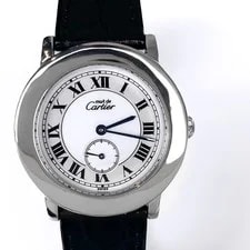 Cartier — Cartier Mastrond Small Seconds Silver Leather Watches — Watch — resale
