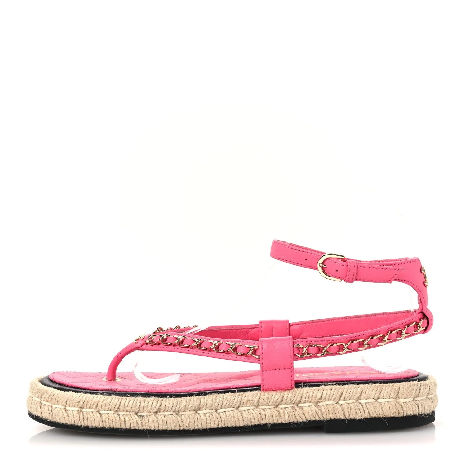 Chanel — Chain CC Thong Espadrille 39 — Designer Shoe — resale