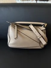 Loewe — Loewe Puzzle Small Light Grained Top Handle Crossbody Duty Pa — Handbag — resale