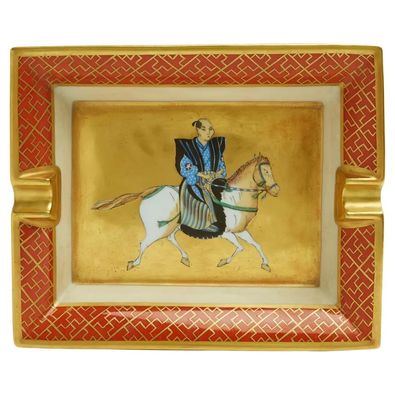 Hermès 1969 Vide Poche Cendrier Equitation Japonaise Ashtray Trinket Bowl — decorative_object — resale