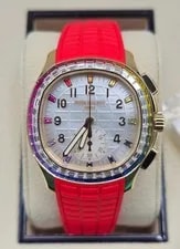 Patek Philippe — Patek Philippe 7968/300R Aquanaut Luce Rose Gold Rainbow Bezel Mother-of-Pearl — Watch — resale