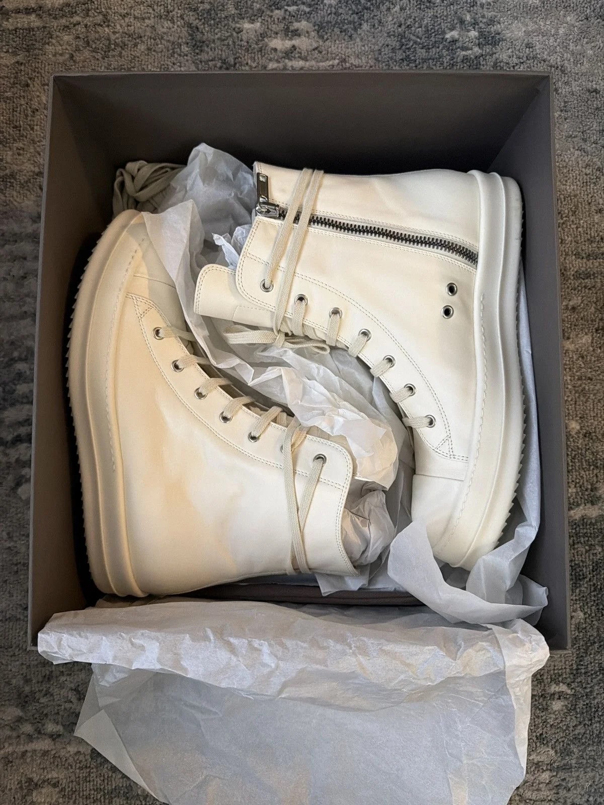 Rick Owens — Rick Owens Ramones High Top Milk — Sneaker — resale