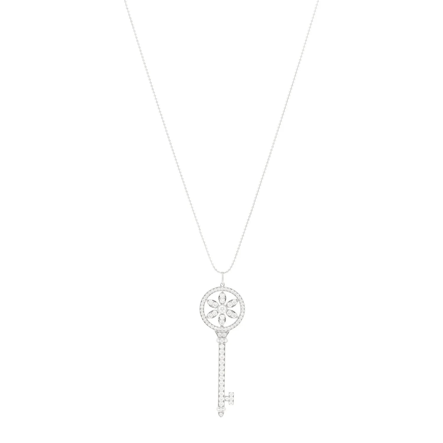 Tiffany & Co. — 18K White Gold Daisy Key — Jewelry — resale