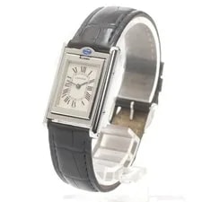 Cartier — Cartier Tank Basculante W1011158 22mm SS Leather Beige Dial Quartz #C210 — Watch — resale