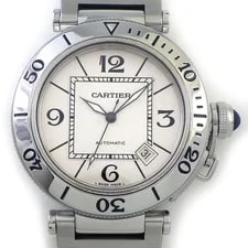 Cartier — Cartier Pasha Sea Timer W31080M7 White Dial Stainless Steel Automatic — Watch — resale