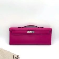 Hermès — Hermes Kelly Cut Pourpre D Stamp Palladium Tone HW — Handbag — resale
